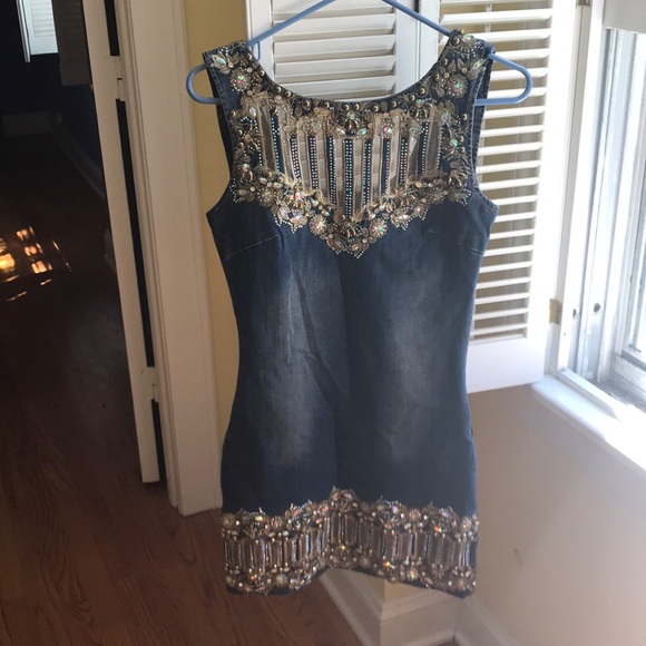 Roberto Cavalli Dresses & Skirts - NWT Roberto Cavalli Sexy Denim Mini Dress W JEWELS